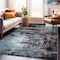 World Rug Gallery Contemporary Abstract Splash Non Shedding Soft Area Rug 5' x 7' Blue 391BLUE5x7 - alternate 1